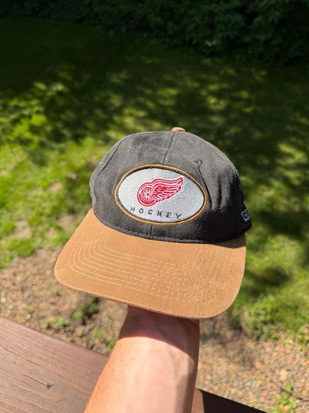 Vintage Detroit Red Wings CCM Hockey Snapback Hat Made in Canada